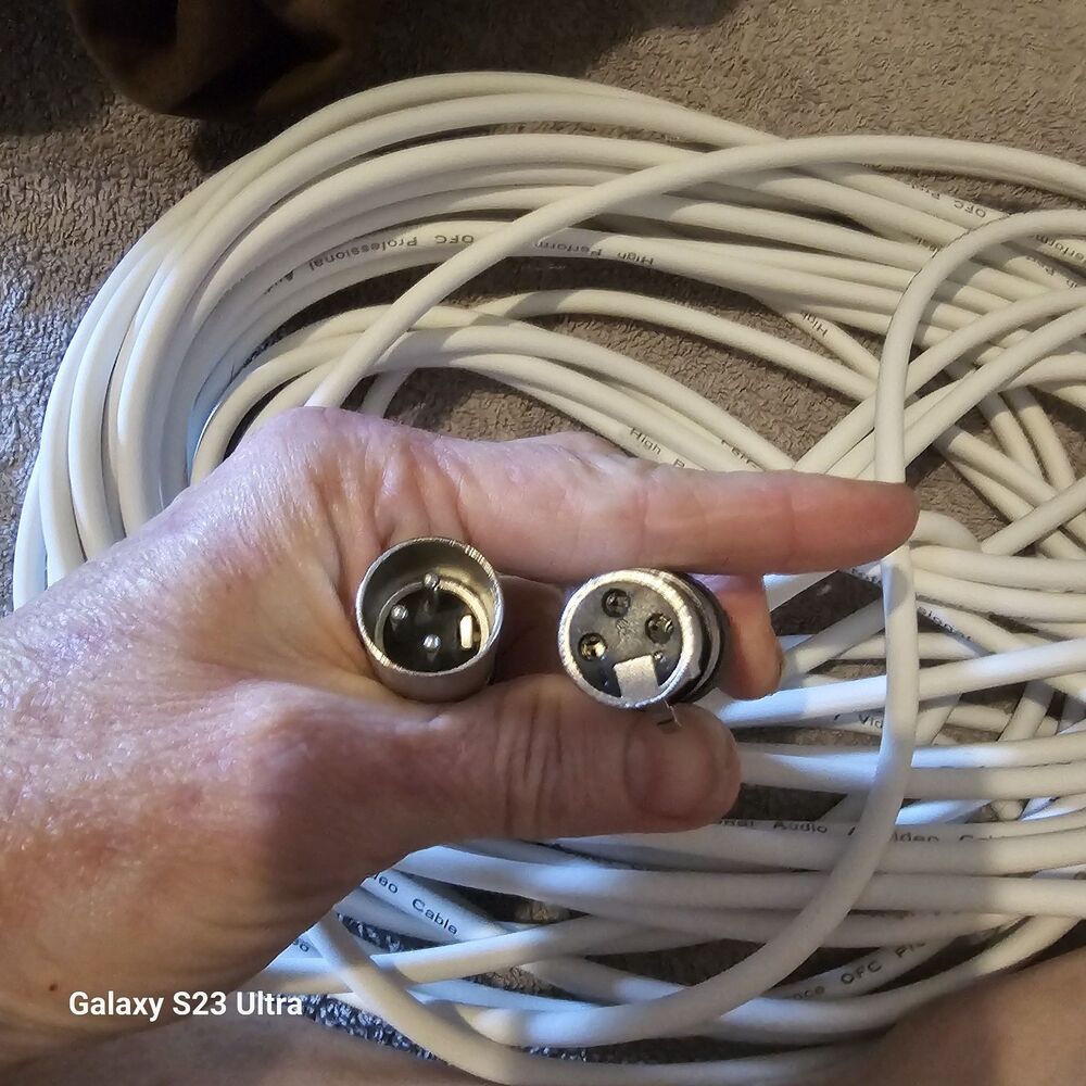 Audio White 50 Foot XLR Cable-50' Microphone Cord Mic (SAXLX-50White)